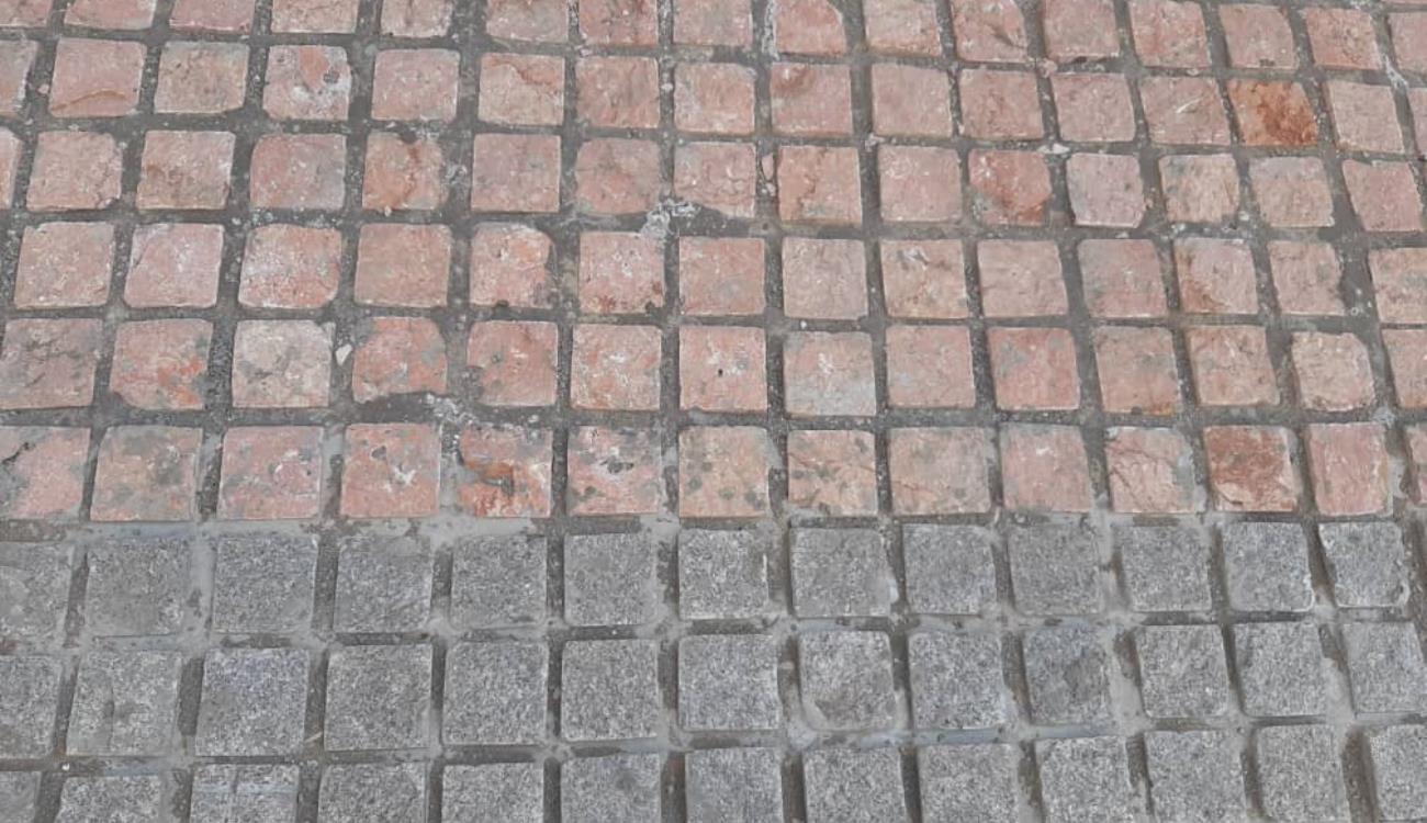 سنگ فرش کوبیک گرانیت مروارید مشهد مناسب پیاده رو و پارک 